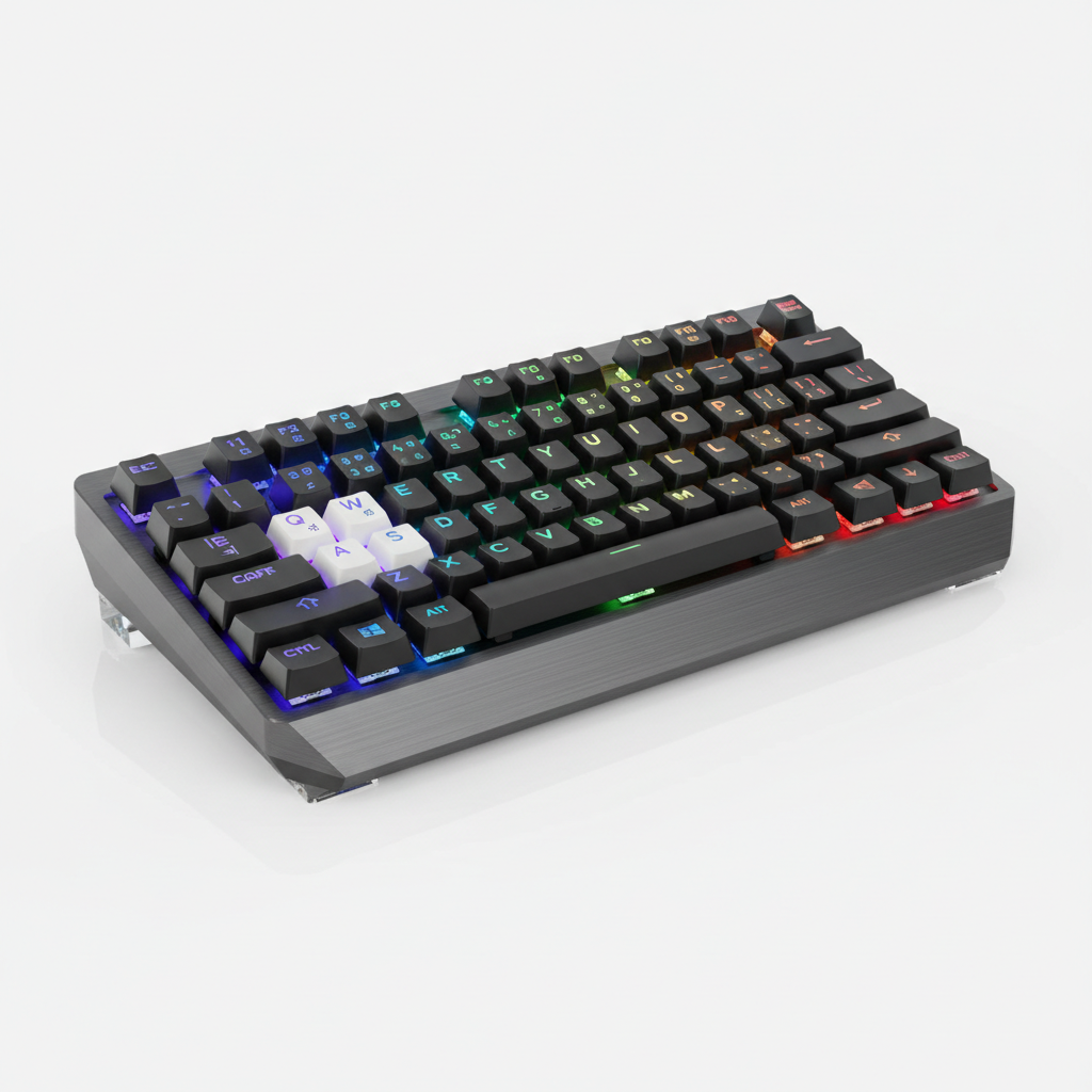 Equinox RGB Mechanical Keyboard in dark gray with RGB backlight